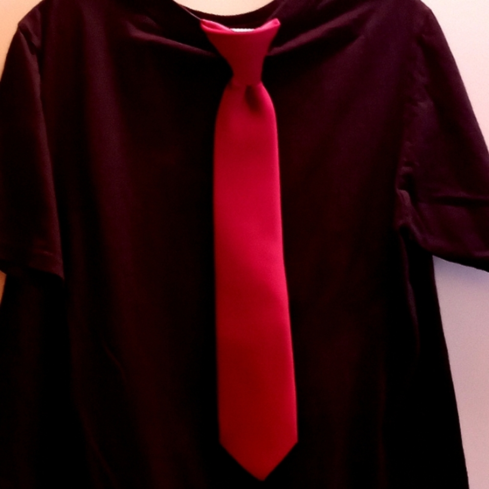 Chaps Boys Clip-On Tie Red